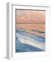 Sandpiper at Sunrise-Mary Lou Johnson-Framed Art Print