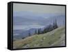 Sandpoint from Schweitzer Mountain, August-Tom Hughes-Framed Stretched Canvas