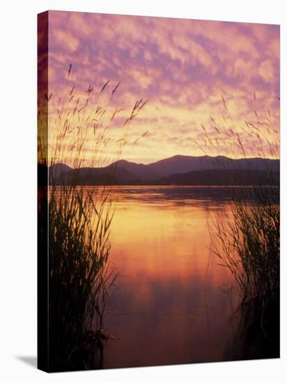 Sandpoint, Id, Sunset on Lake Pond Oreille-Mark Gibson-Stretched Canvas