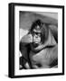 Sandra the Orangutan with Cheek Resting on Hand and Thoughtful Expression, at the Bronx Zoo-Nina Leen-Framed Photographic Print