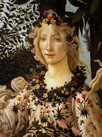 La Primavera, Spring, Detail of Spring, Flora, c.1475