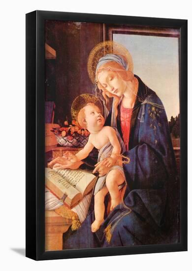 Sandro Botticelli Madonna Teaches the Child Jesus Art Print Poster-null-Framed Poster
