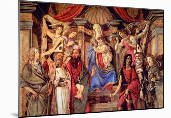 Sandro Botticelli Madonna Throne of Angels and Saints Art Print Poster-null-Mounted Poster