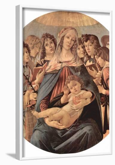 Sandro Botticelli Maria with Christ Child and Six Angels Art Print Poster-null-Framed Poster