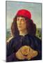 Sandro Botticelli Portrait of a Man with a Medal of Cosimo the Elder Art Print Poster-null-Mounted Poster