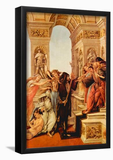 Sandro Botticelli Slander Detail Art Print Poster-null-Framed Poster