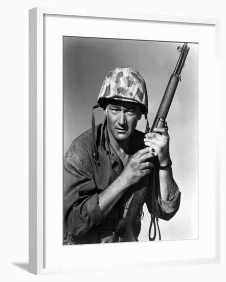 Sands Of Iwo Jima, John Wayne, 1949-null-Framed Photo