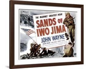 Sands Of Iwo Jima, John Wayne, 1949-null-Framed Art Print