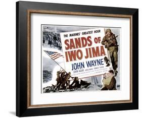 Sands Of Iwo Jima, John Wayne, 1949-null-Framed Art Print