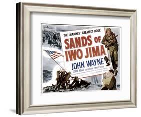 Sands Of Iwo Jima, John Wayne, 1949-null-Framed Art Print