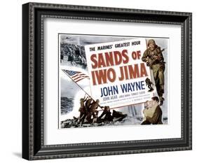 Sands Of Iwo Jima, John Wayne, 1949-null-Framed Art Print