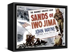 Sands Of Iwo Jima, John Wayne, 1949-null-Framed Stretched Canvas