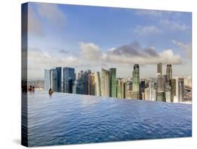 Sands Skypark Infinity Swimming Pool on 57th Floor of Marina Bay Sands Hotel, Marina Bay, Singapore-Gavin Hellier-Stretched Canvas