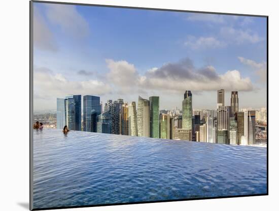 Sands Skypark Infinity Swimming Pool on 57th Floor of Marina Bay Sands Hotel, Marina Bay, Singapore-Gavin Hellier-Mounted Photographic Print