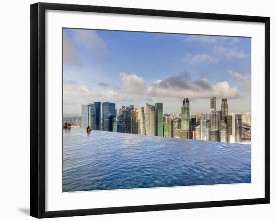 Sands Skypark Infinity Swimming Pool on 57th Floor of Marina Bay Sands Hotel, Marina Bay, Singapore-Gavin Hellier-Framed Photographic Print