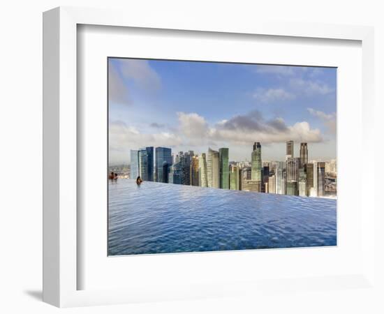 Sands Skypark Infinity Swimming Pool on 57th Floor of Marina Bay Sands Hotel, Marina Bay, Singapore-Gavin Hellier-Framed Photographic Print