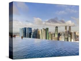 Sands Skypark Infinity Swimming Pool on 57th Floor of Marina Bay Sands Hotel, Marina Bay, Singapore-Gavin Hellier-Stretched Canvas