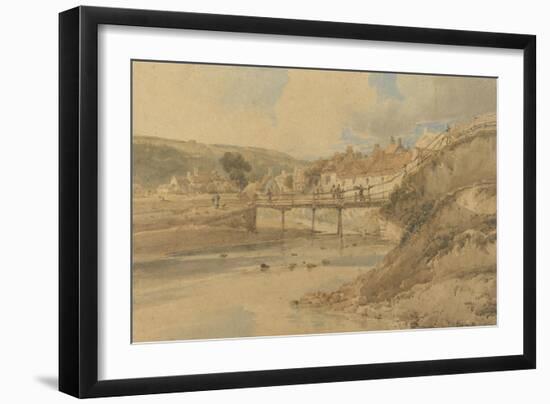 Sandsend, Yorkshire, 1802 (W/C over Graphite on Textured Wove Paper Laid Down on Card)-Thomas Girtin-Framed Giclee Print