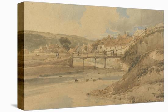 Sandsend, Yorkshire, 1802 (W/C over Graphite on Textured Wove Paper Laid Down on Card)-Thomas Girtin-Stretched Canvas