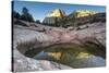 Sandstone and Pool, Zion National Park, Utah-Howie Garber-Stretched Canvas