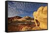 Sandstone Arch under Clouds-James-Framed Stretched Canvas