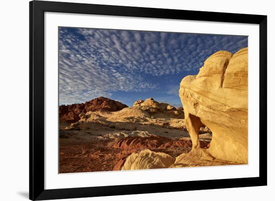 Sandstone Arch under Clouds-James-Framed Photographic Print