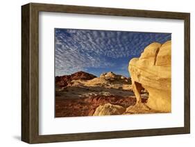 Sandstone Arch under Clouds-James-Framed Photographic Print