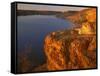 Sandstone Bluff at Sunset at Kanopolis Lake, Kansas, USA-Charles Gurche-Framed Stretched Canvas