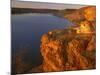 Sandstone Bluff at Sunset at Kanopolis Lake, Kansas, USA-Charles Gurche-Mounted Photographic Print