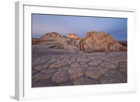 Sandstone Brain Rock and Red and White Swirls at Dawn-James Hager-Framed Photographic Print