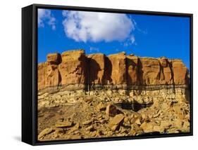 Sandstone Butte in Chaco Culture National Historical Park Scenery, New Mexico-Michael DeFreitas-Framed Stretched Canvas