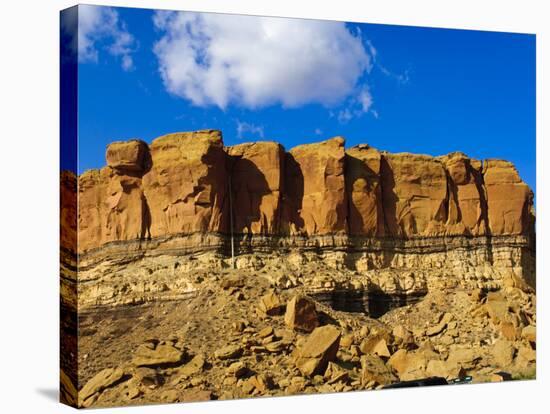 Sandstone Butte in Chaco Culture National Historical Park Scenery, New Mexico-Michael DeFreitas-Stretched Canvas