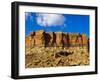 Sandstone Butte in Chaco Culture National Historical Park Scenery, New Mexico-Michael DeFreitas-Framed Photographic Print