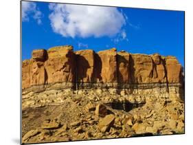 Sandstone Butte in Chaco Culture National Historical Park Scenery, New Mexico-Michael DeFreitas-Mounted Photographic Print