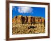 Sandstone Butte in Chaco Culture National Historical Park Scenery, New Mexico-Michael DeFreitas-Framed Photographic Print