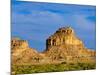 Sandstone Butte in Chaco Culture National Historical Park Scenery, New Mexico-Michael DeFreitas-Mounted Photographic Print