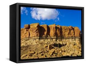 Sandstone Butte in Chaco Culture National Historical Park Scenery, New Mexico-Michael DeFreitas-Framed Stretched Canvas