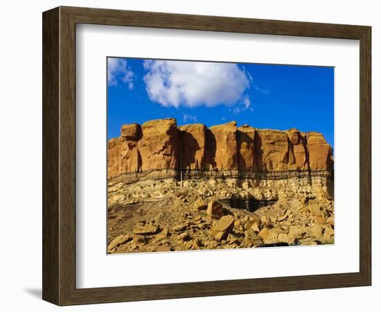 Sandstone Butte in Chaco Culture National Historical Park Scenery, New Mexico-Michael DeFreitas-Framed Photographic Print