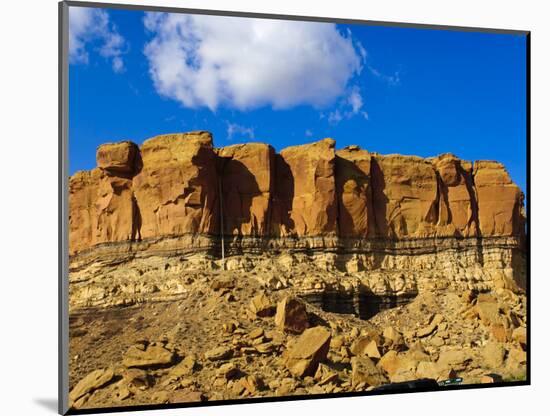 Sandstone Butte in Chaco Culture National Historical Park Scenery, New Mexico-Michael DeFreitas-Mounted Photographic Print