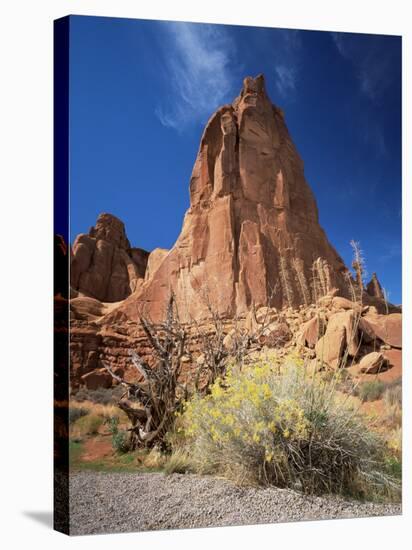 Sandstone Cliffs, Arches National Park, Moab, Utah, USA-Lee Frost-Stretched Canvas