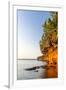 Sandstone Cliffs, Sea Caves, Devils Island, Apostle Islands Lakeshore, Wisconsin, USA-Chuck Haney-Framed Photographic Print