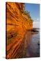 Sandstone Cliffs, Sea Caves, Devils Island, Apostle Islands Lakeshore, Wisconsin, USA-Chuck Haney-Stretched Canvas