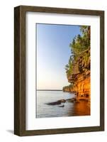 Sandstone Cliffs, Sea Caves, Devils Island, Apostle Islands Lakeshore, Wisconsin, USA-Chuck Haney-Framed Photographic Print