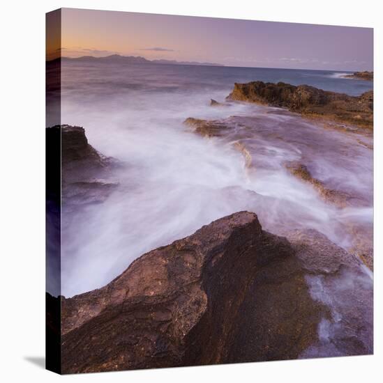 Sandstone Coast at Betlem, Del Llevant Peninsula, Majorca, Spain-Rainer Mirau-Stretched Canvas