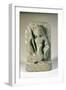 Sandstone Figure of Skanda with His Peacock, Punjab Hills, 6th Century-null-Framed Giclee Print