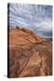 Sandstone Formation with Clouds, Valley of Fire State Park, Nevada, Usa-James Hager-Stretched Canvas