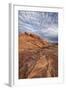 Sandstone Formation with Clouds, Valley of Fire State Park, Nevada, Usa-James Hager-Framed Photographic Print