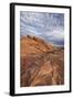 Sandstone Formation with Clouds, Valley of Fire State Park, Nevada, Usa-James Hager-Framed Photographic Print