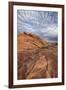 Sandstone Formation with Clouds, Valley of Fire State Park, Nevada, Usa-James Hager-Framed Photographic Print