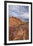 Sandstone Formation with Clouds, Valley of Fire State Park, Nevada, Usa-James Hager-Framed Photographic Print